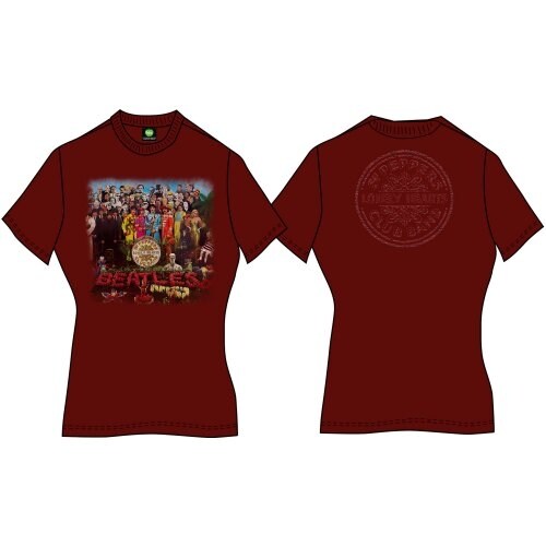 The Beatles Ladies T-Shirt: Sgt Pepper (Back Print) (XX-Large)