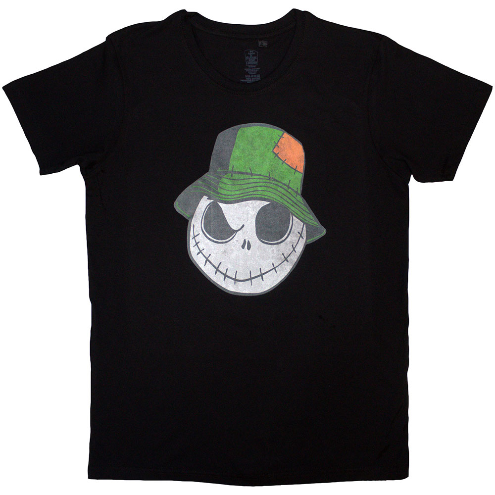 The Nightmare Before Christmas Unisex T-Shirt: Jack Bucket Hat (Black) (Large)