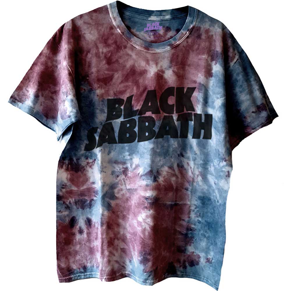 Black Sabbath Unisex T-Shirt: Wavy Logo (Wash Collection) (Medium)