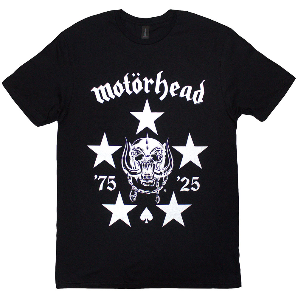 Motorhead Unisex T-Shirt: 50 Years BMG Logo (Black) (Medium)