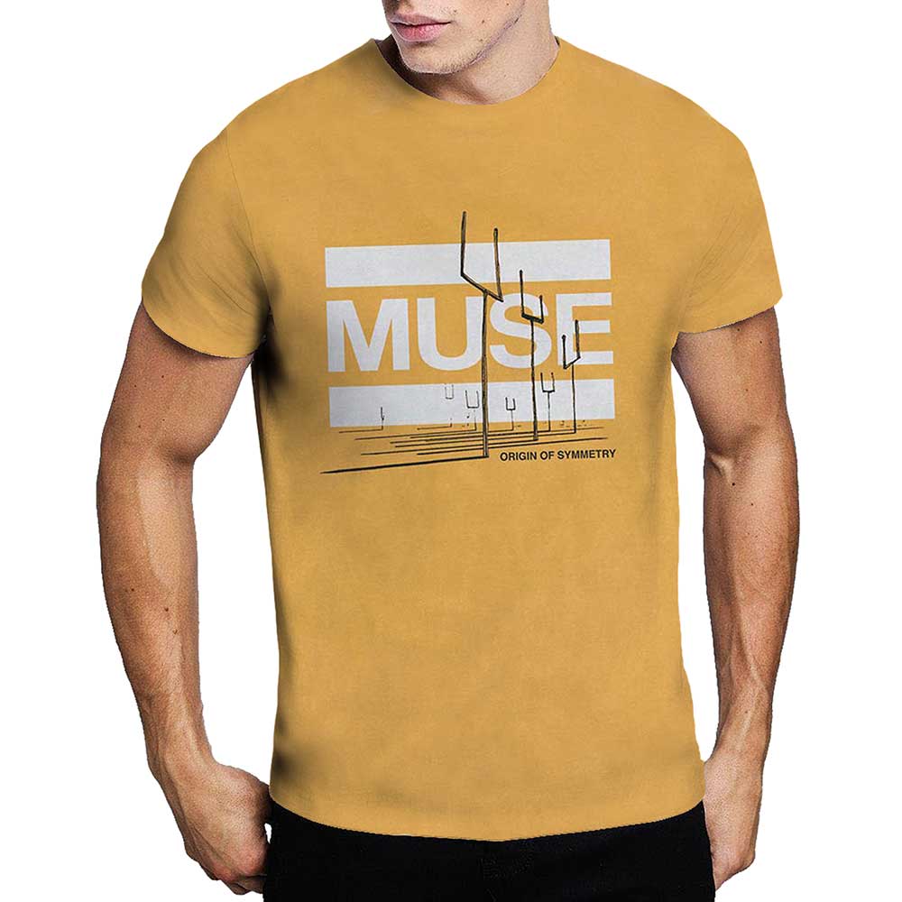 Muse Unisex T-Shirt: Origin of Symmetry (Wash Collection) (Large)