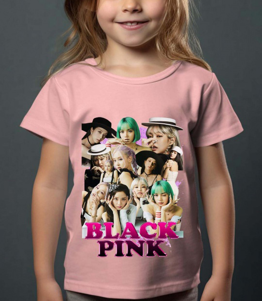 BlackPink Barn T-shirt - Hats - Rosa - 100% Bomull