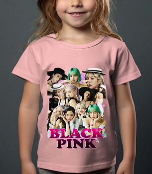 BlackPink Barn T-shirt - Hats - Rosa - 100% Bomull