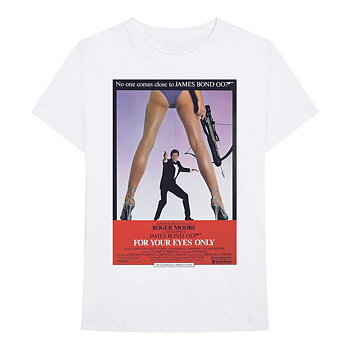 James Bond 007 Unisex T-Shirt: For Your Eyes Poster (Small)