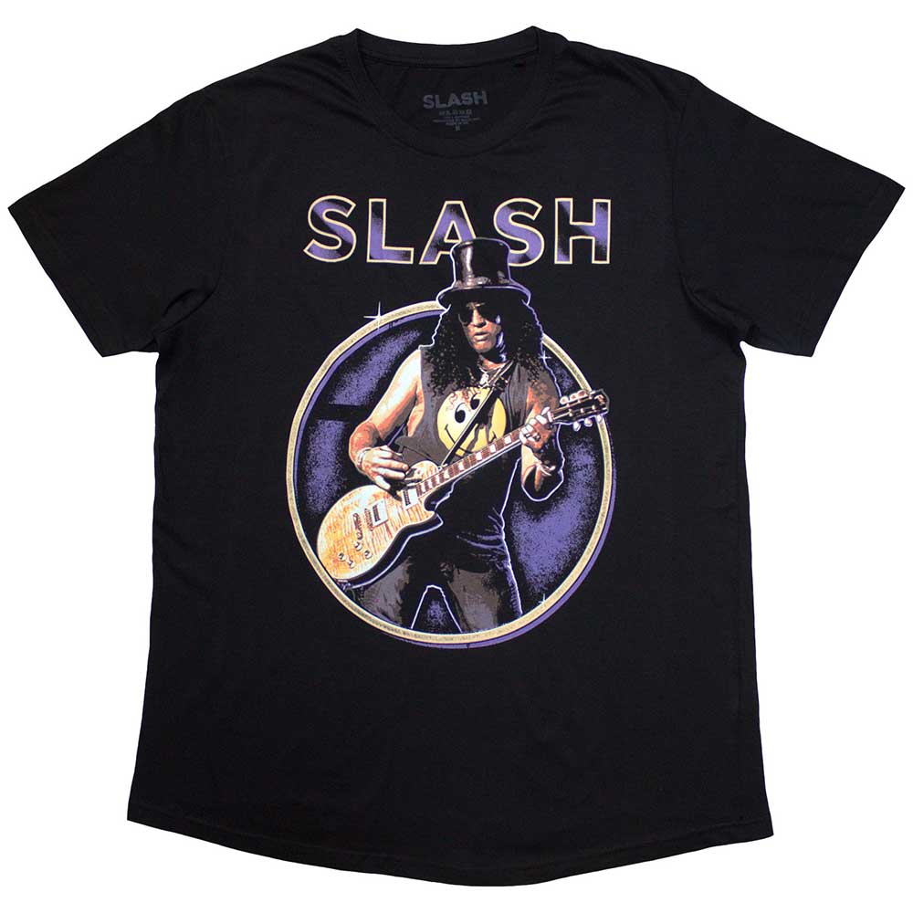 Slash Unisex T-Shirt: Purple Circle (Medium)