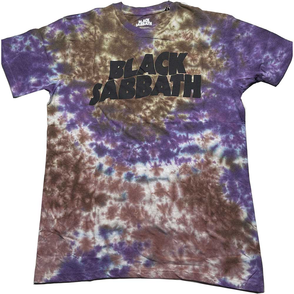 Black Sabbath Unisex T-Shirt: Wavy Logo (Wash Collection) (X-Large)