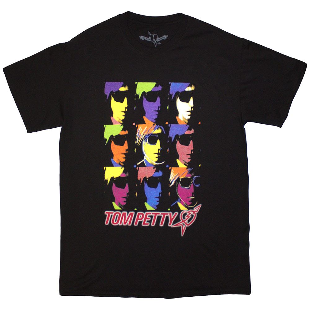 Tom Petty & The Heartbreakers Unisex T-Shirt: Nine Toms (Black) (Large)