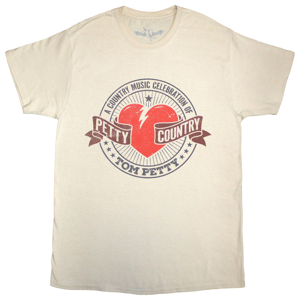 Tom Petty & The Heartbreakers Unisex T-Shirt: Petty Country (Sand) (Large)