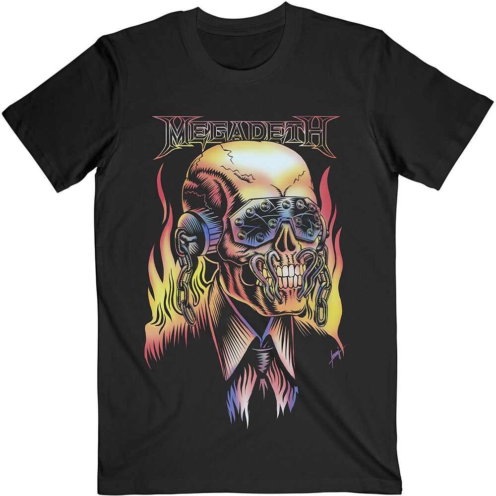 Megadeth Unisex T-Shirt: Flaming Vic (XX-Large)
