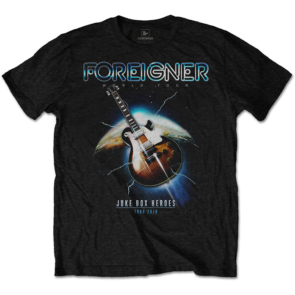 Foreigner Unisex T-Shirt: Juke Box Heroes (Small)