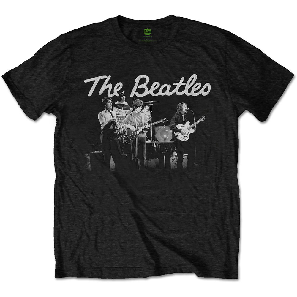 The Beatles Unisex T-Shirt: 1968 Live Photo (Small)
