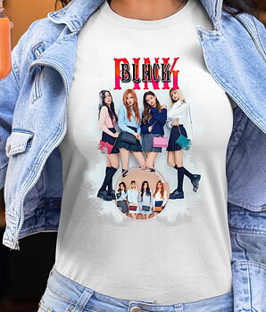 BlackPink Dame T-shirt - Bags - Hvid - 100% Bomuld