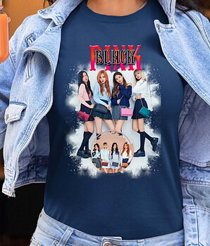 BlackPink Dame T-shirt - Bags - Marineblå - 100% Bomuld