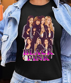 BlackPink Dame T-shirt - Tracksuits - Sort - 100% Bomuld