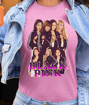 BlackPink Dame T-shirt - Tracksuits - Lyserød - 100% Bomuld