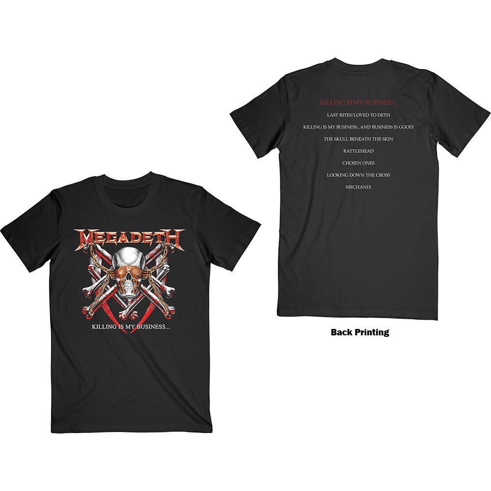 Megadeth Unisex T-Shirt: Killing Is My Business (Back Print) (Small)