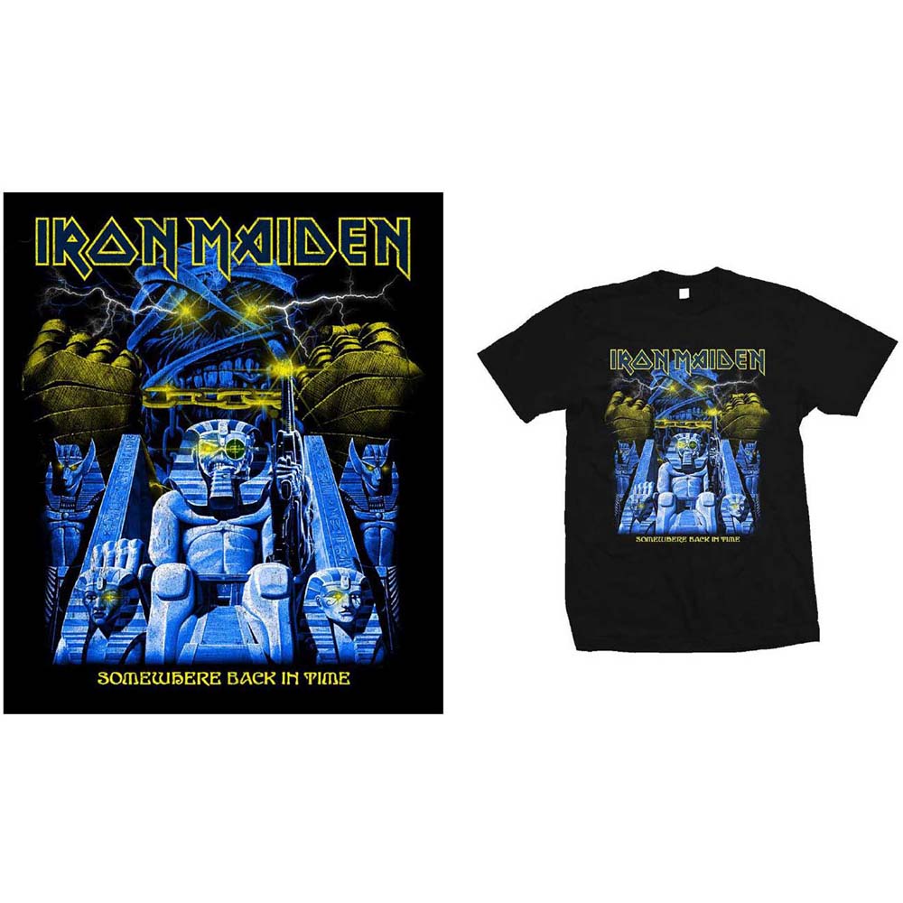 Iron Maiden Unisex T-Shirt: Back in Time Mummy (Small)