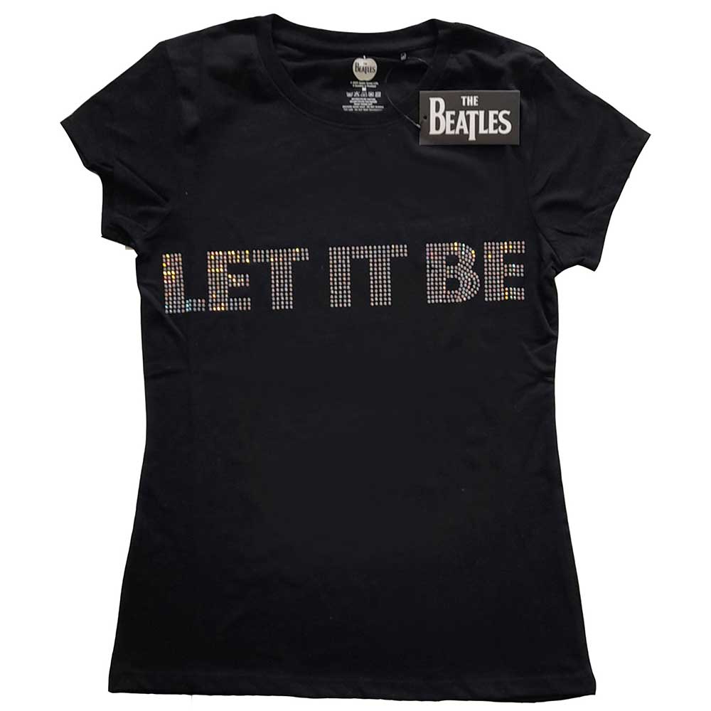 The Beatles Ladies T-Shirt: Let It Be (Diamante) (X-Large)