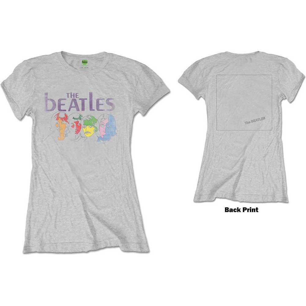The Beatles Ladies T-Shirt: White Album Back (Back Print) (Medium)