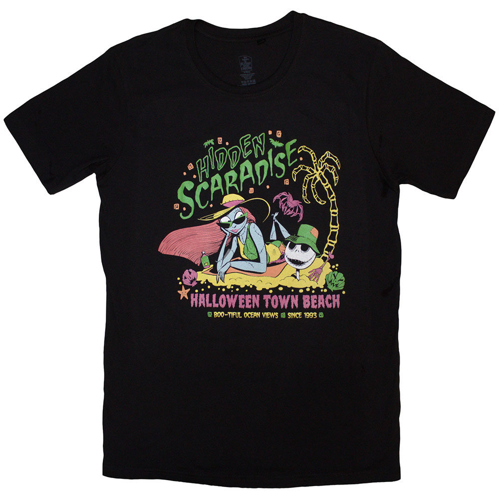 The Nightmare Before Christmas Unisex T-Shirt: Hidden Scaradise (Black) (X-Large)