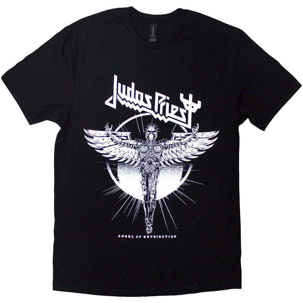 Judas Priest Unisex T-Shirt: Angel Of Retribution Angel Rising (Black) (X-Large)