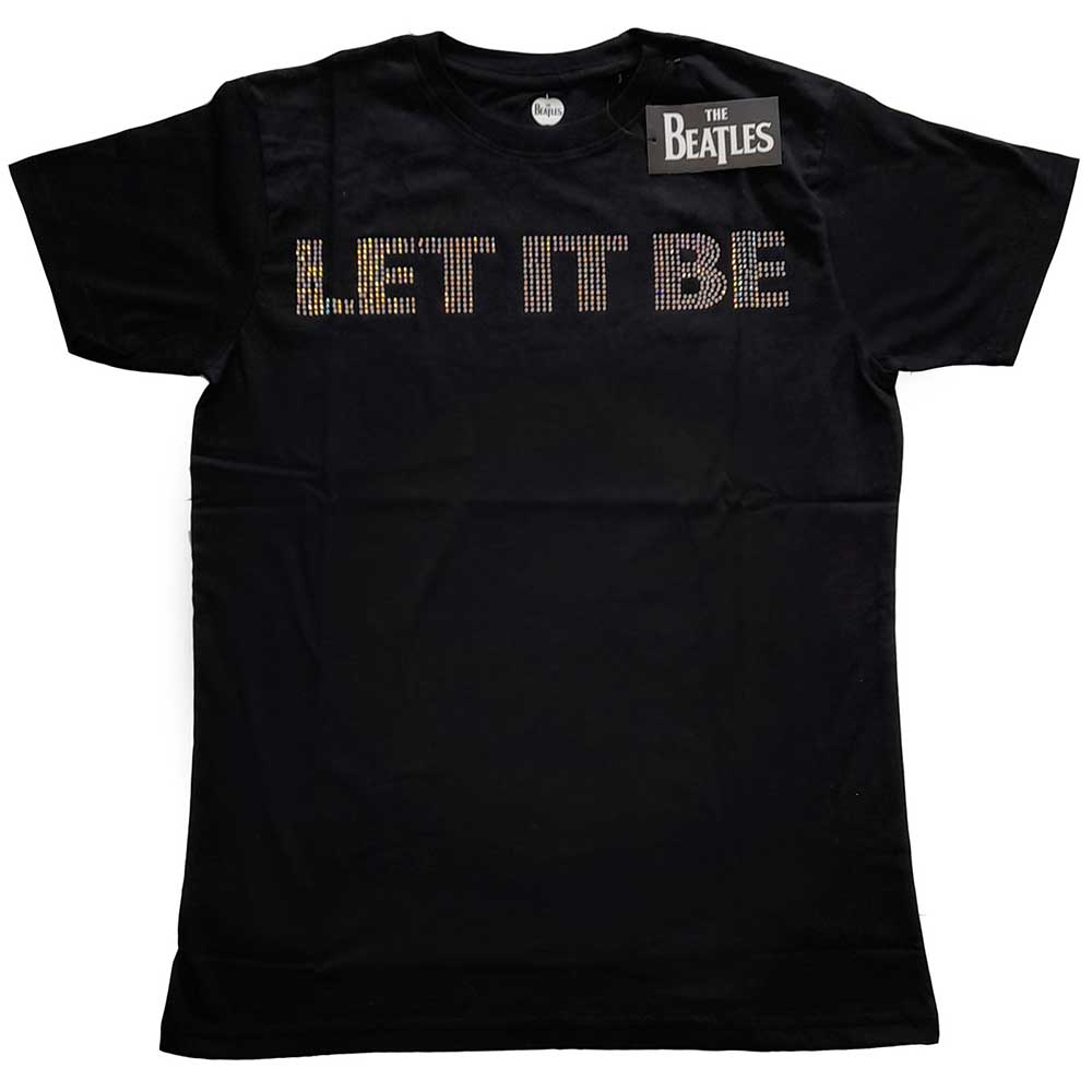 The Beatles Unisex T-Shirt: Let It Be (Diamante) (Medium)