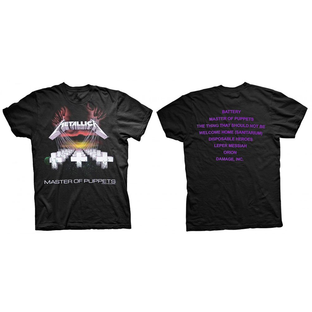 Metallica Unisex T-Shirt: Master of Puppets (Back Print) (X-Large)