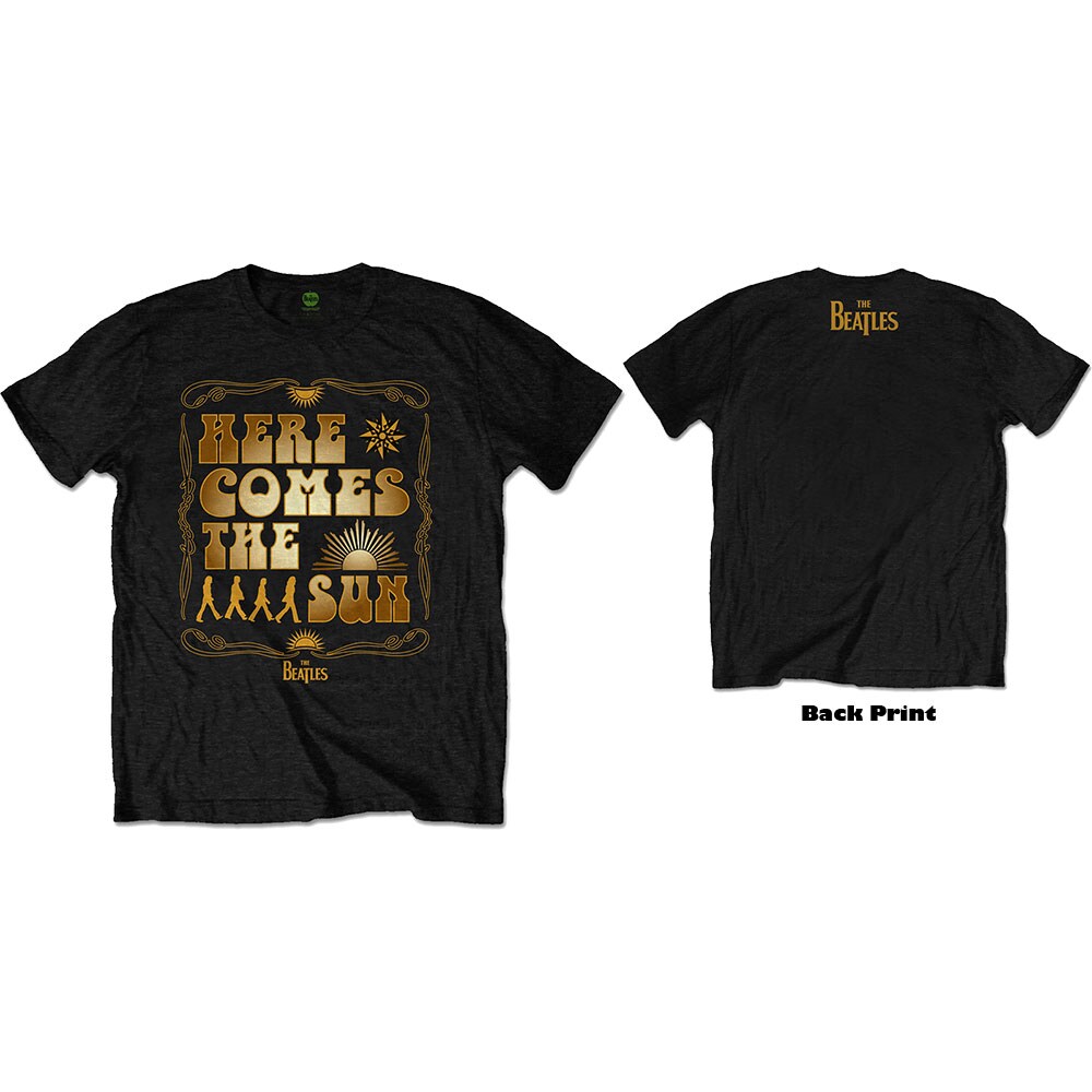 The Beatles Unisex T-Shirt: Here Comes The Sun (Back Print) (Medium)