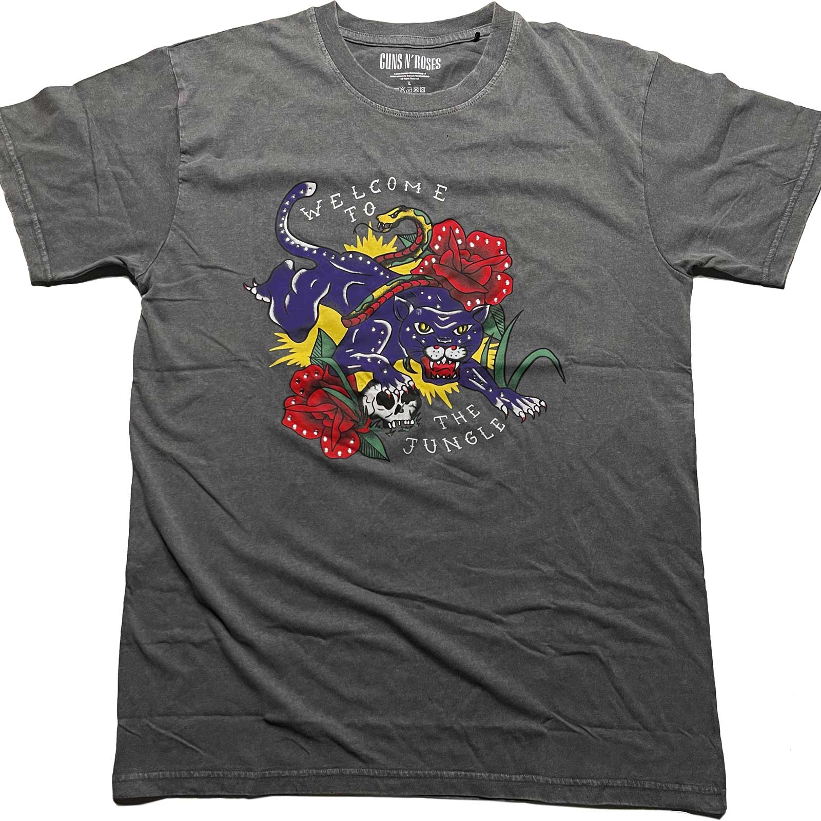 Guns N' Roses Unisex T-Shirt: Welcome to the Jungle (Diamante) (Medium)