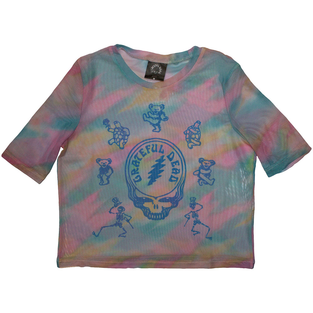 Grateful Dead Ladies Crop Top: Dead Egyptian Slash (Mesh) (XX-Small)