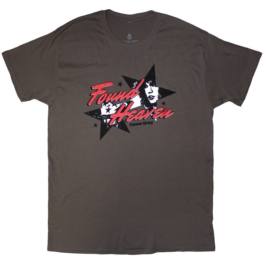 Conan Gray Unisex T-Shirt: Found Heaven Stars (Charcoal Grey) (X-Large)