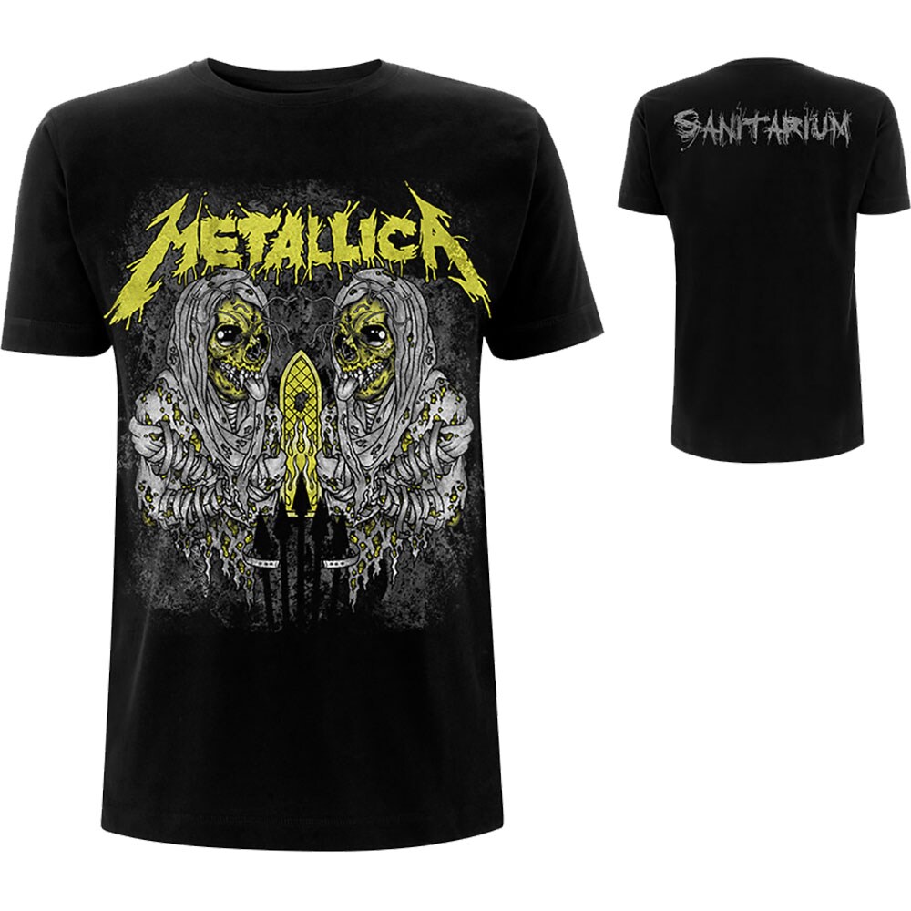 Metallica Unisex T-Shirt: Sanitarium (Back Print) (Large)