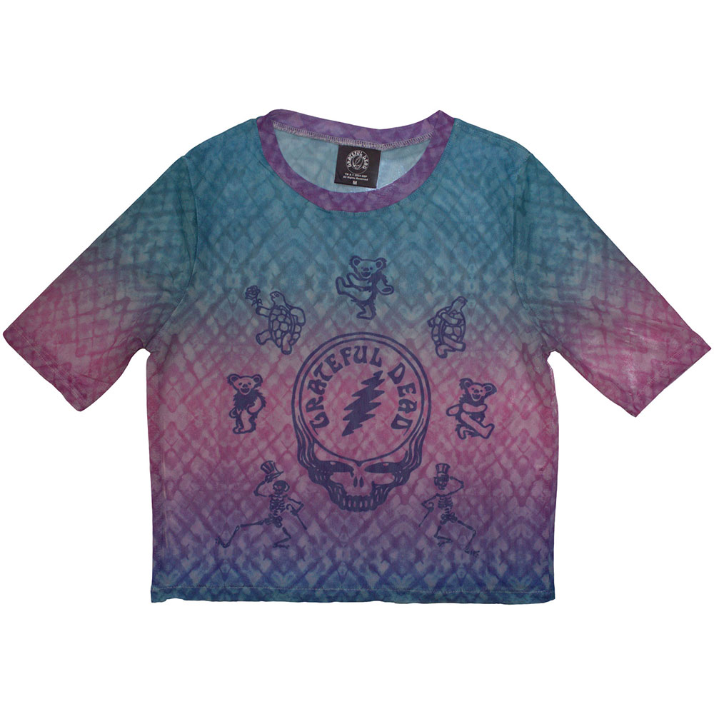 Grateful Dead Ladies Crop Top: Dead Egyptian Gradient (Mesh) (X-Small)