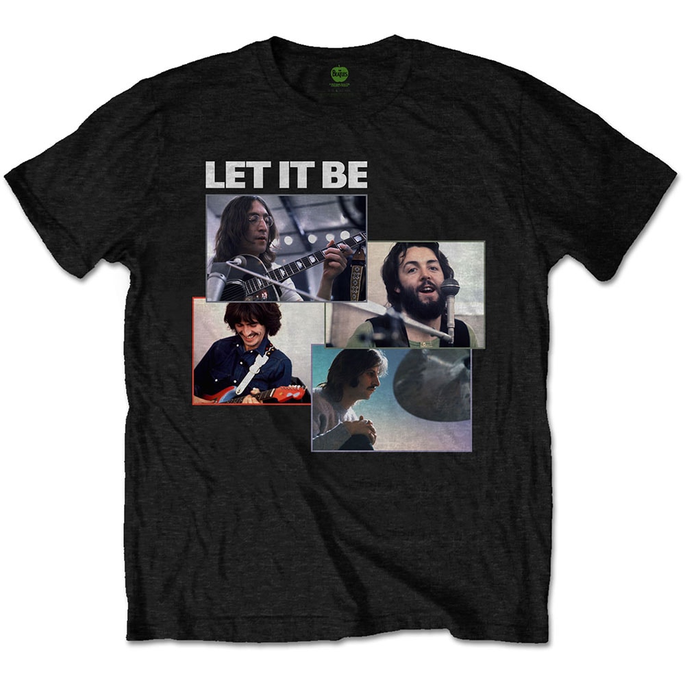 The Beatles Unisex T-Shirt: Let It Be Recording Shots (Large)