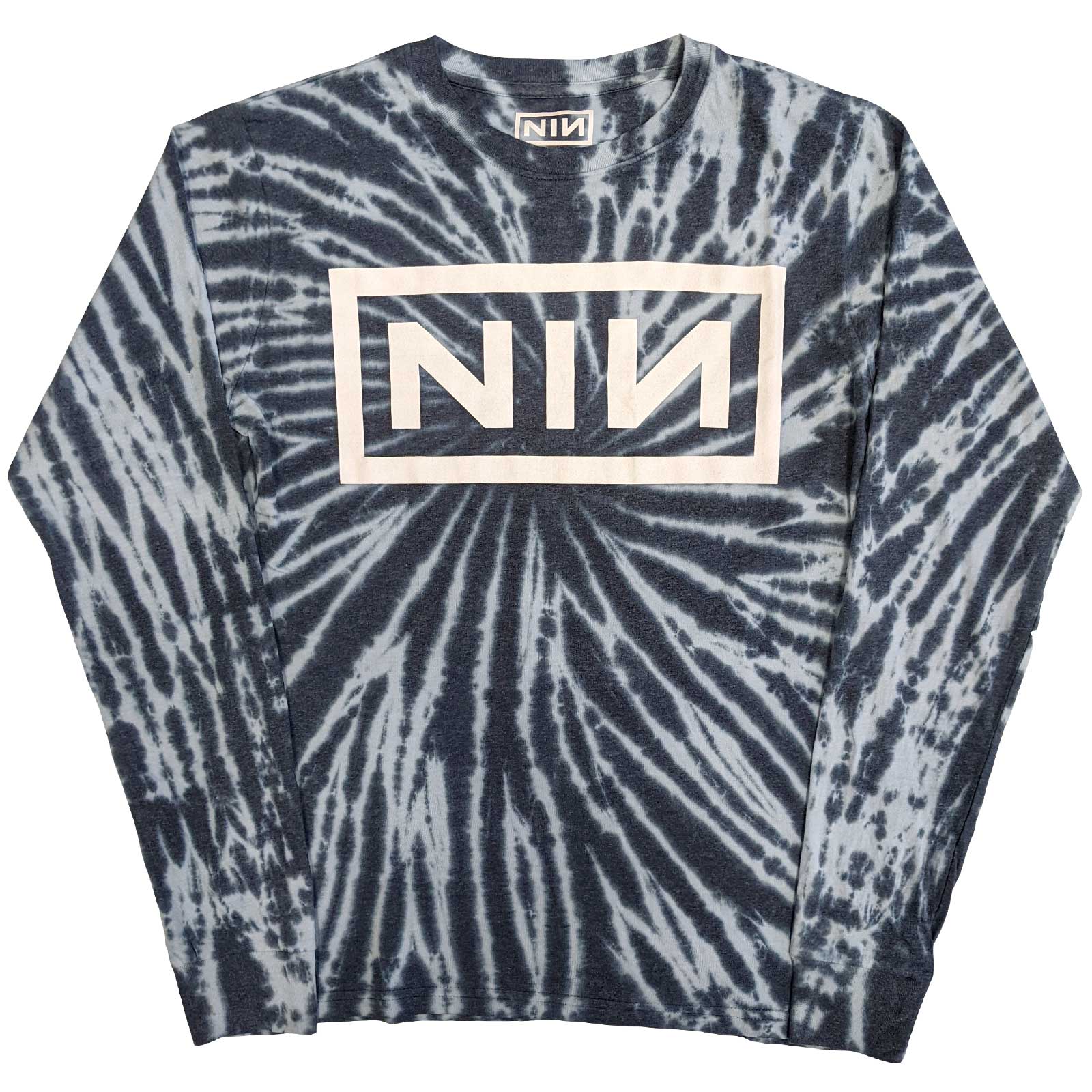 Nine Inch Nails Unisex Long Sleeve T-Shirt: Logo (Wash Collection) (Small)