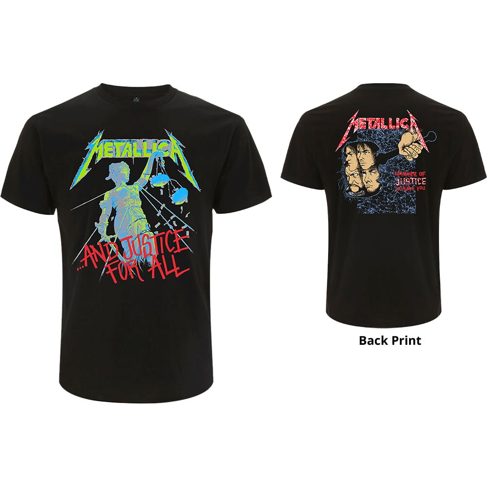 Metallica Unisex T-Shirt: And Justice For All (Original) (Back Print) (X-Large)
