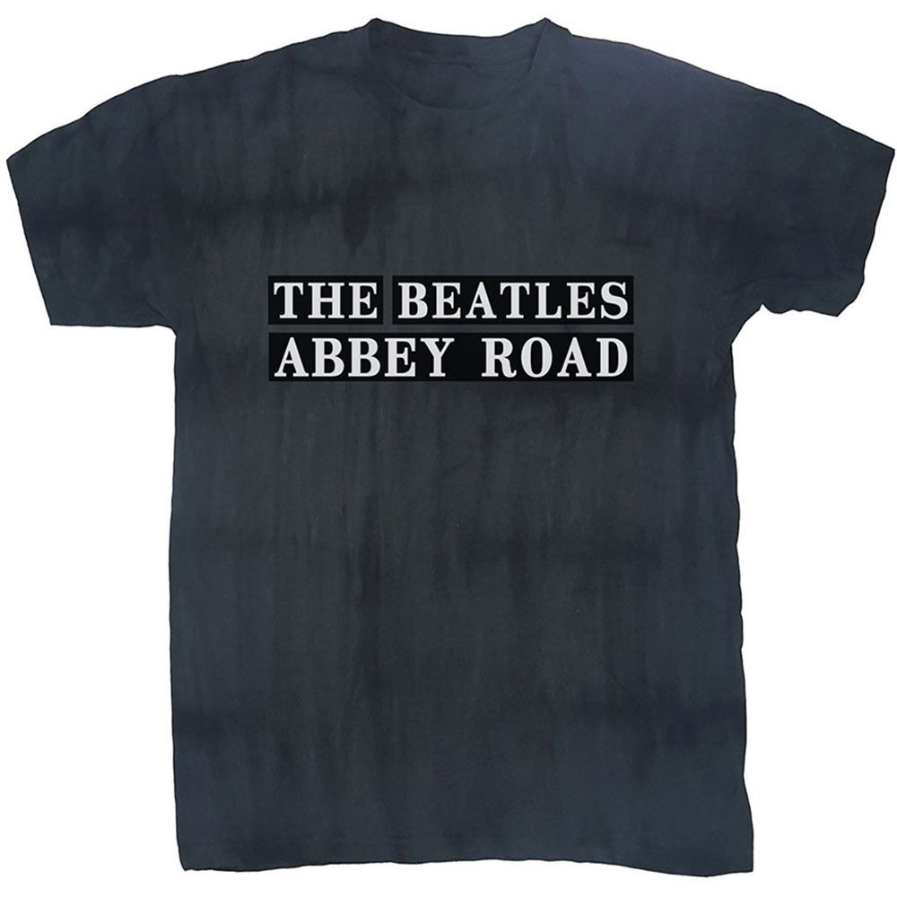 The Beatles Unisex T-Shirt: Abbey Road Sign (Dip-Dye) (Small)