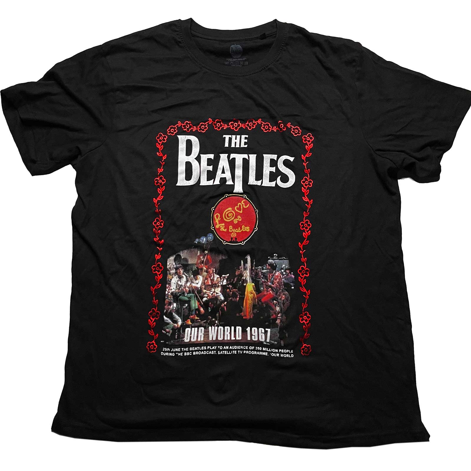 The Beatles Unisex T-Shirt: Our World 1967 (Small)