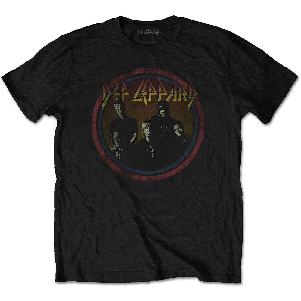 Def Leppard Unisex T-Shirt: Vintage Circle (Medium)