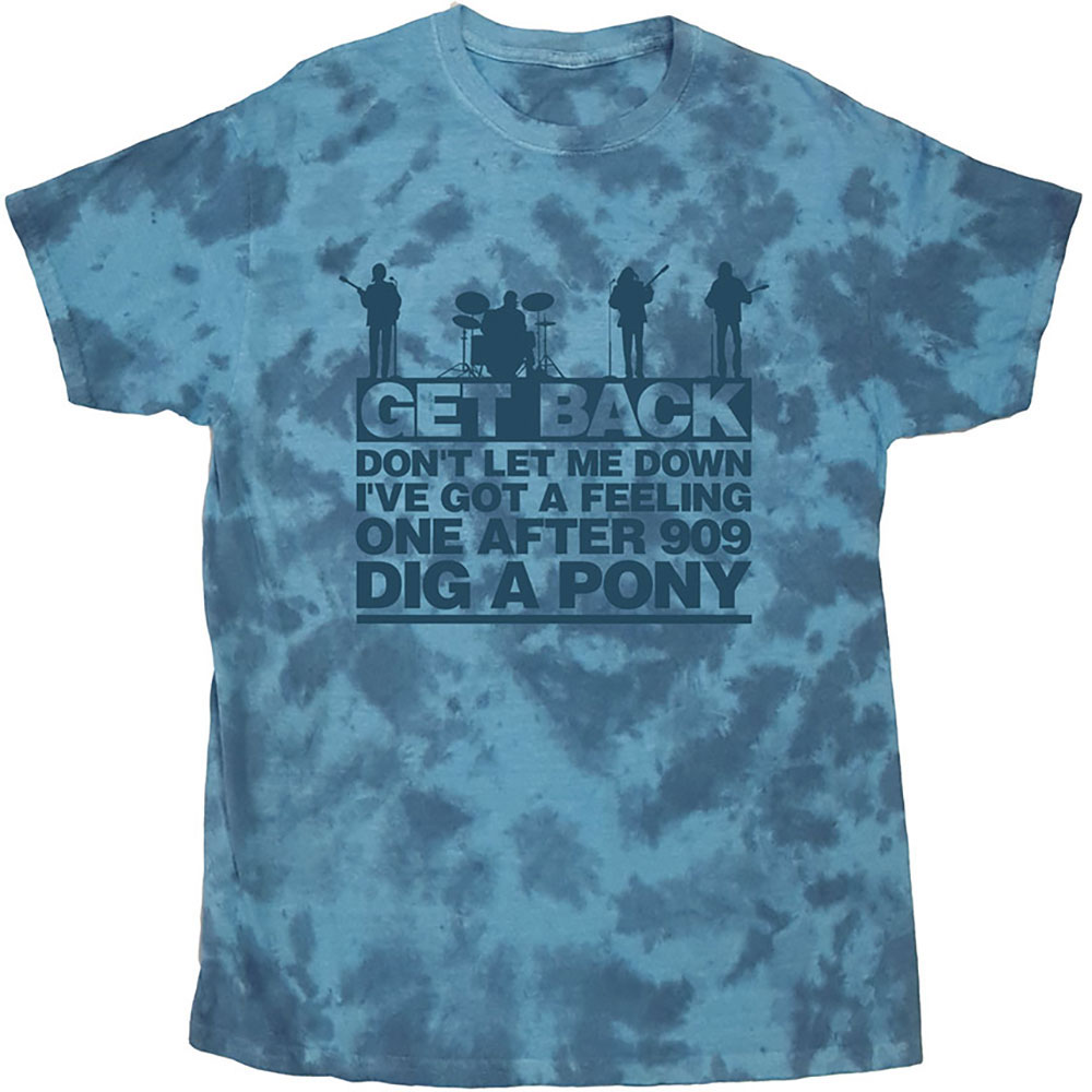 The Beatles Unisex T-Shirt: Let it Be Songs (Dip-Dye) (Medium)