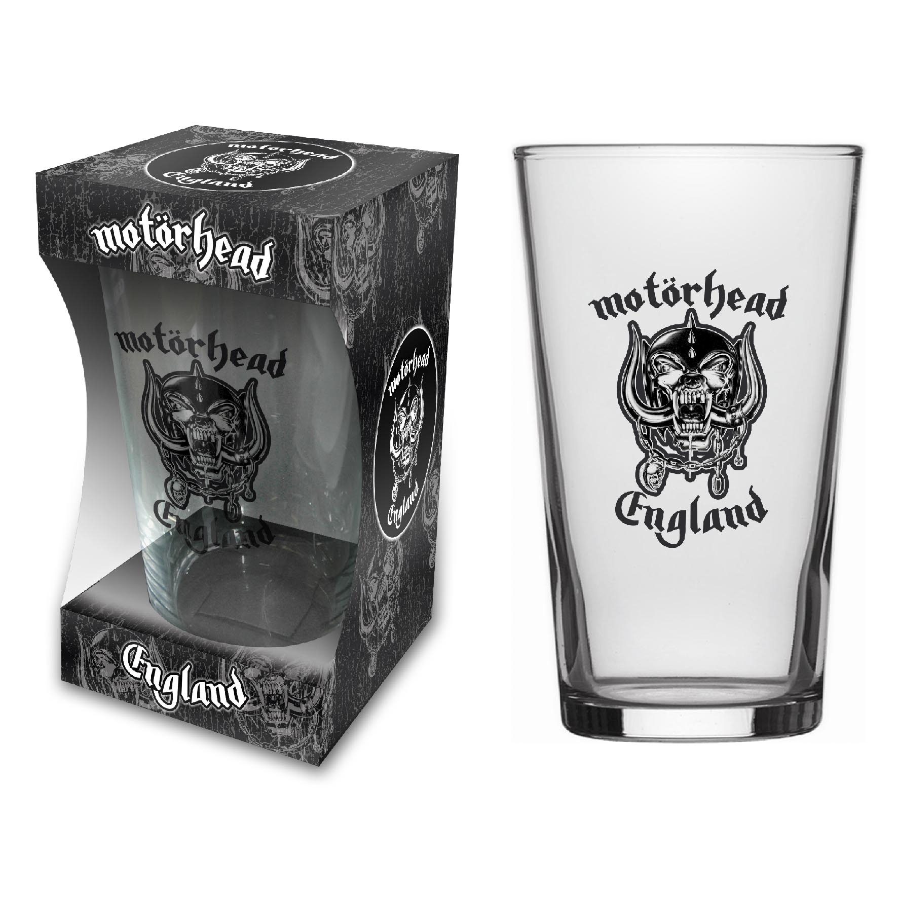 MOTORHEAD - ENGLAND - BEER GLASS (BOXED)