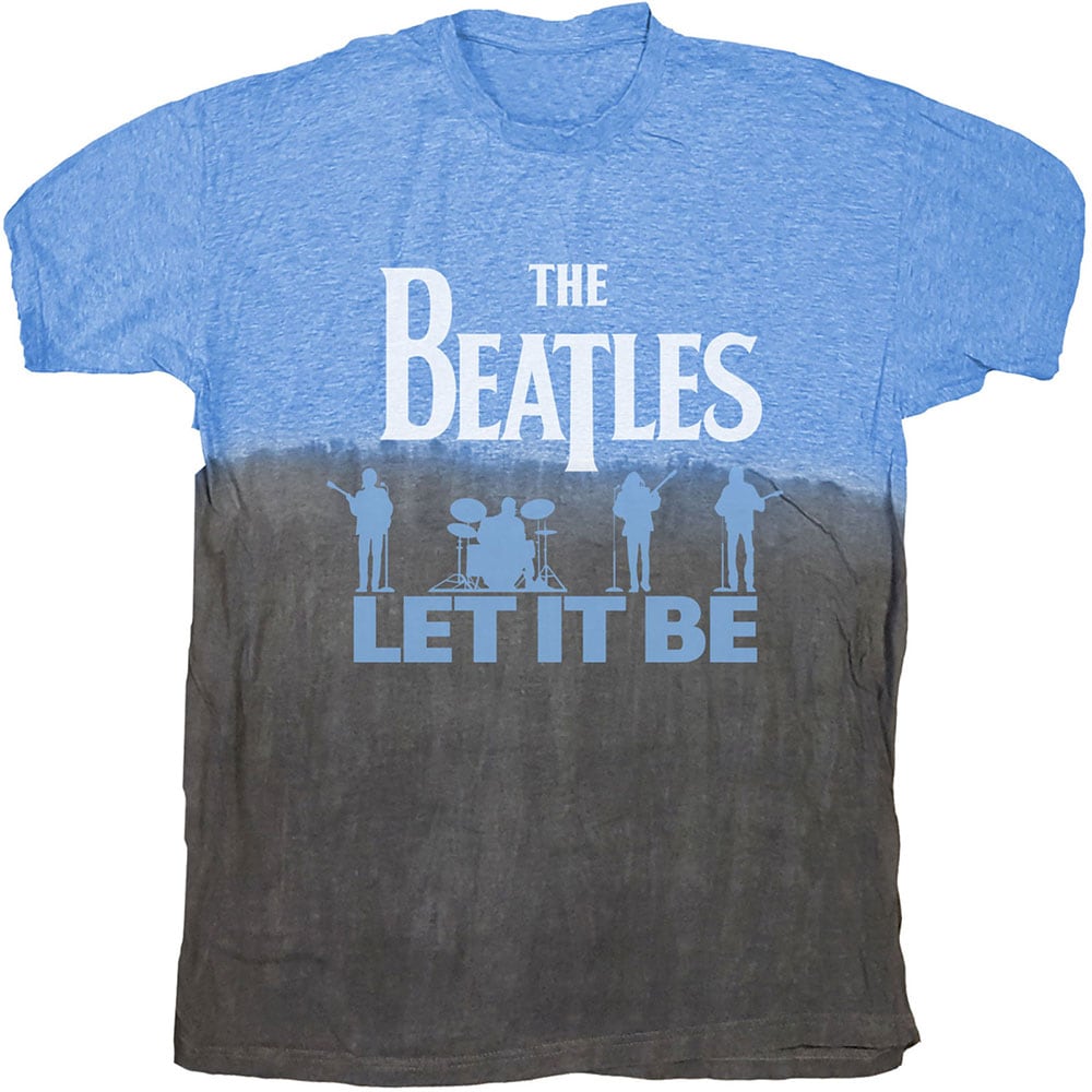 The Beatles Unisex T-Shirt: Let It Be Split (Dip-Dye) (X-Large)