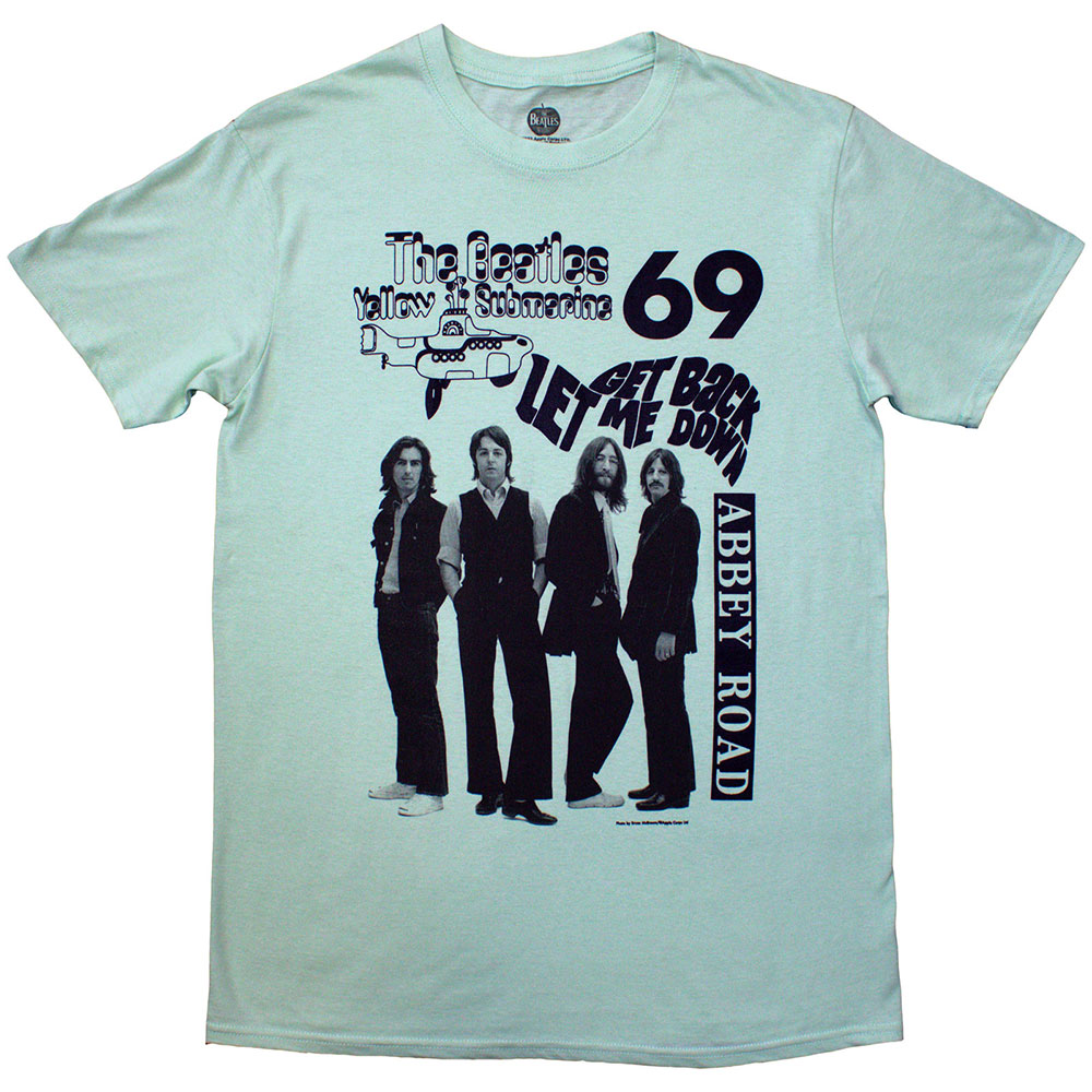 The Beatles Unisex T-Shirt: 1969 (Green) (XX-Large)
