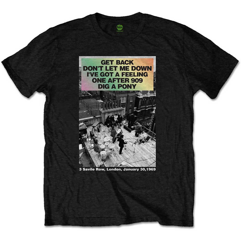 The Beatles Unisex T-Shirt: Rooftop Songs Gradient (Medium)