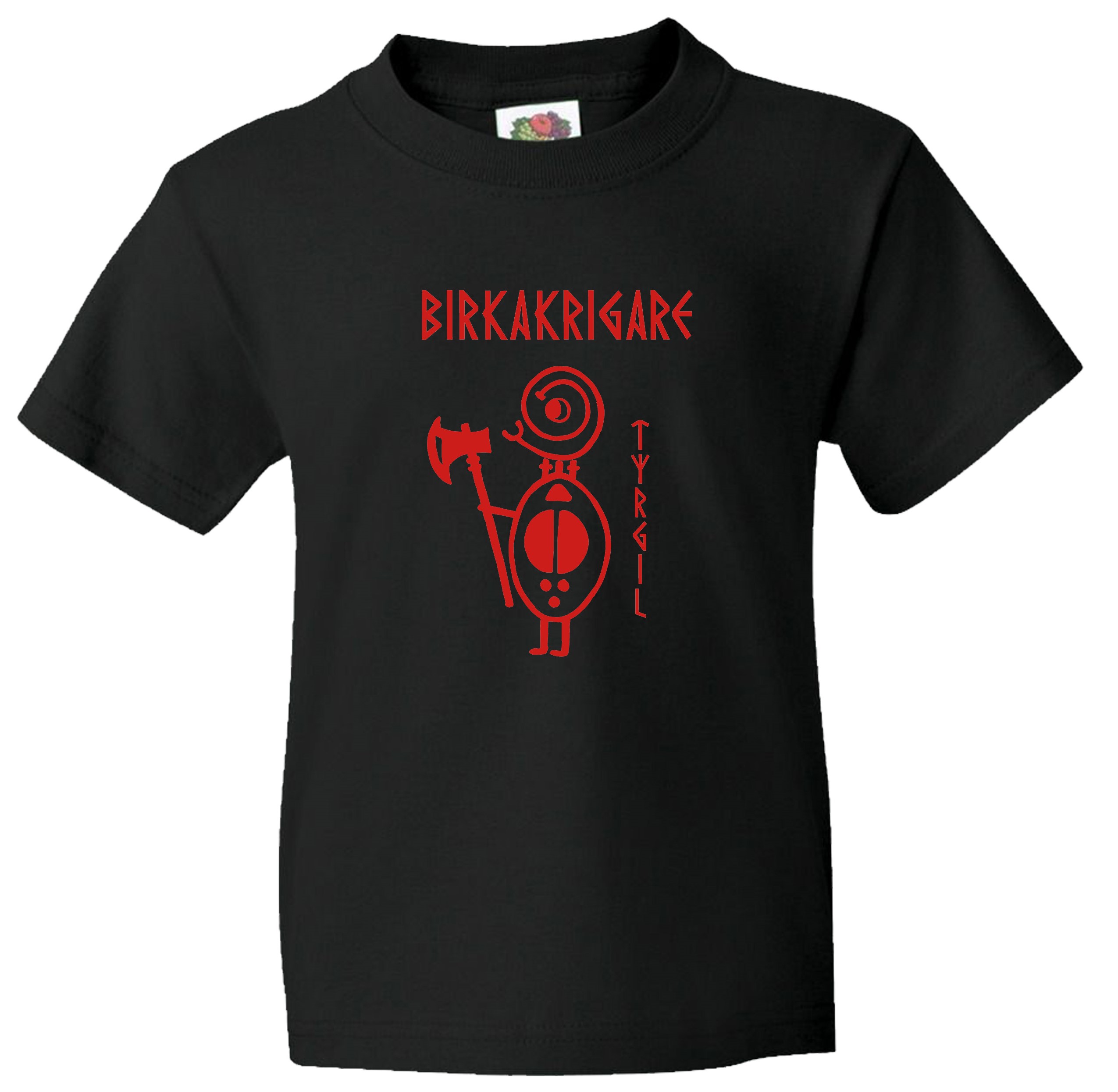 Barn t-shirt: Birkakrigare - Tyrgil - Viking Art Kollektion (7-8 år)