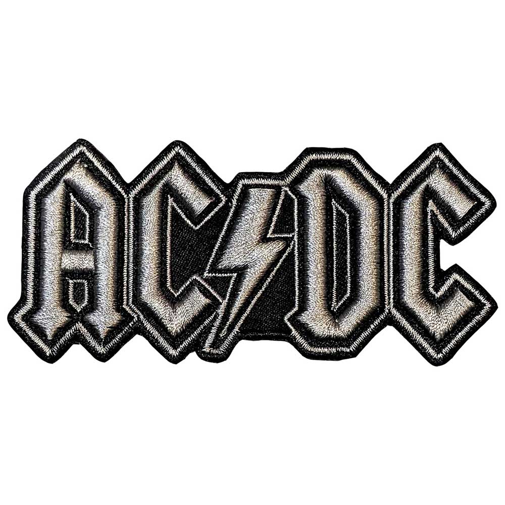 AC/DC Standard Woven Patch: Silver Logo