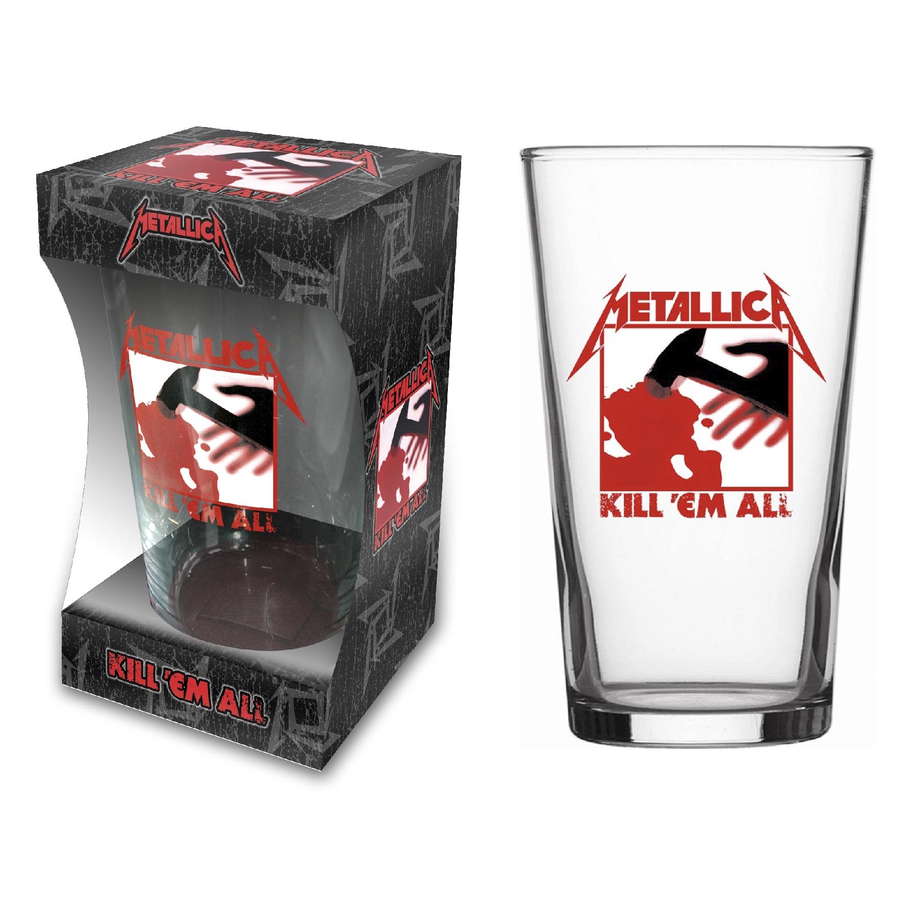 METALLICA - KILL 'EM ALL - BEER GLASS (BOXED)