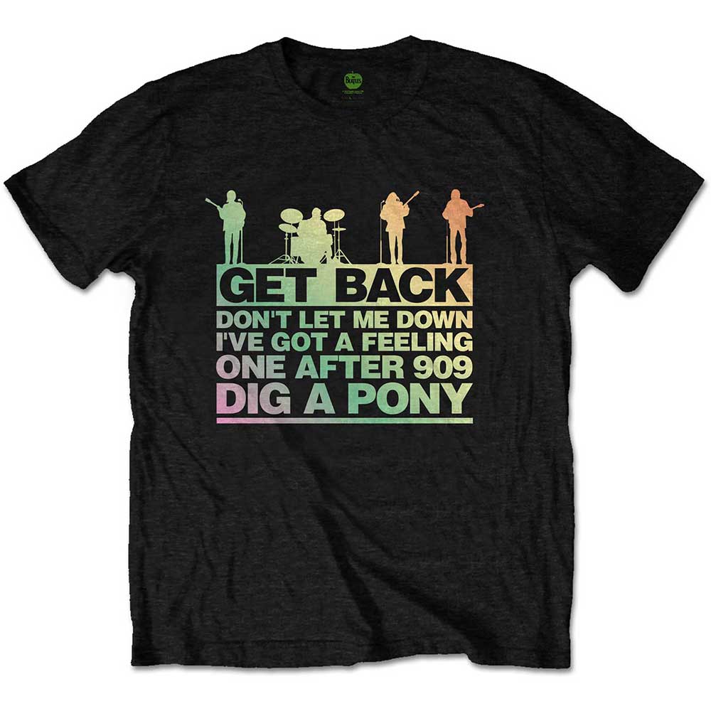 The Beatles Unisex T-Shirt: Get Back Gradient (Medium)