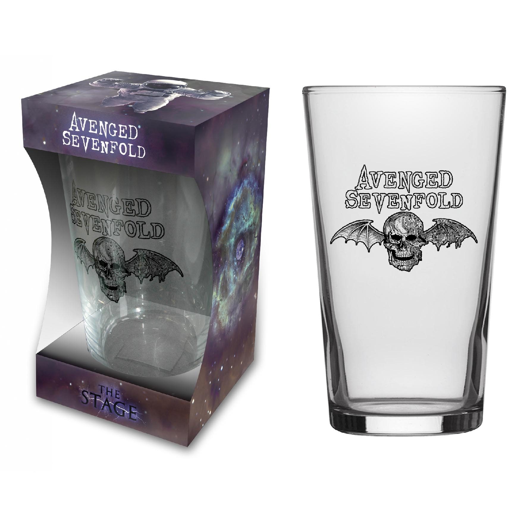 AVENGED SEVENFOLD - THE STAGE - BEER GLASS (BOXED)