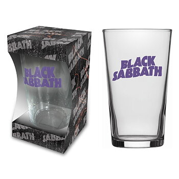 BLACK SABBATH - PURPLE LOGO - BEER GLASS (BOXED)